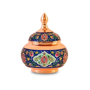 قندان مس و پرداز 18 سانتی کد 352