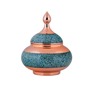 قندان فیروزه کوبی 18 سانتی کد 350 