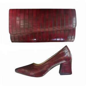 ست کیف و کفش زنانه مدل لودشکا سنگی