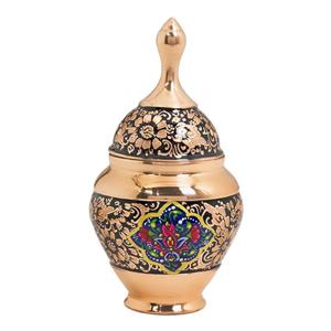 قندان مسی مدل سیبی الماس تراش و پرداز 16 - کد es96056201