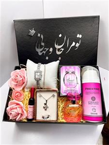 باکس اقتصادی زنانه ست ادکلن اسمری ویکتوریا سکرت ساعت ظریف نگین دار نیم‌ست استیل ارسال رایگان