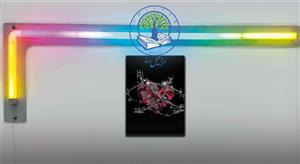 تابلو شاسی عکس y2k chrome قلب شیشه ای قرمز سیم خاردار دارک کد 18