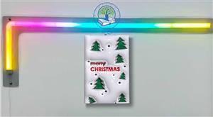 تابلو شاسی عکس کریسمس طرح اسکویشی سه بعدی درخت های کاج merry Christmas