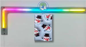 تابلو شاسی عکس کریسمس طرح اسکویشی سه بعدی آدم برفی های خندان