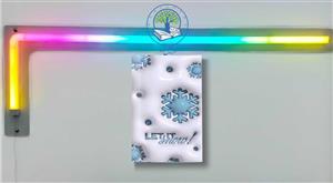 تابلو شاسی عکس کریسمس طرح اسکویشی سه بعدی دانه های برف let it snow