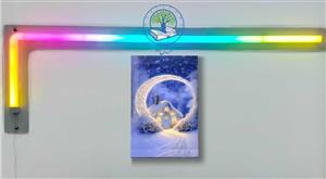 تابلو شاسی عکس کریسمس کلبه برفی رویایی