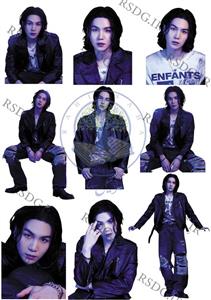 استیکر بدون برش کی پاپ گروه بی تی اس bts شوگا مناسب اسکرپ بوک کد 2 