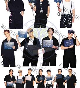 استیکر بدون برش کی پاپ گروه بی تی اس bts مناسب اسکرپ بوک کد1 