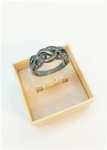 انگشتر زنانه مشکی نگین دار کد39