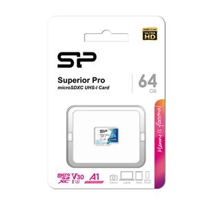 کارت حافظه microSDXC سیلیکون پاور مدل Superior Pro Colorful کلاس 10 استاندارد UHS-I U3 V30 A1 سرعت 100MBps ظرفیت 64 گیگابایت