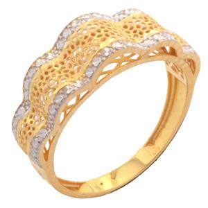 انگشتر طلا 18 عیار زنانه طلای مستجابی مدل گل آوا کد 669925 -