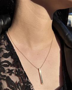 گردنبند طلا 2.86 GR مکعب عشق زنانه زرد رنگ 3