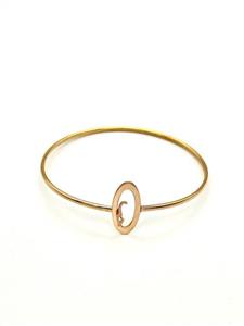 دستبند بنگل طلا 3.86 GR زنانه طرح حب زرد رنگ