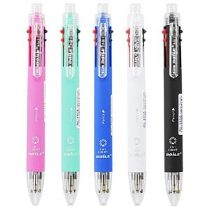 مداد نوکی 0.5 میلی متری بایلی مدل چند منظوره خودکار دار 5 رنگ بسته 5 عددی