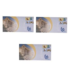 تمبر یادگاری مدل آلبوم تمبر تاسیس بانک ملی مجموعه 3 عددی