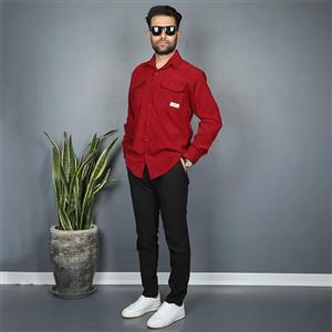 پیراهن مخملی کبریتی مراکش مردانه کد 4261