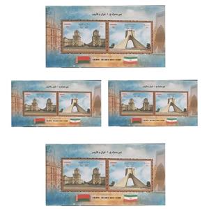 تمبر یادگاری مدل آلبوم تمبر ایران و بلاروس مجموعه 8 عددی