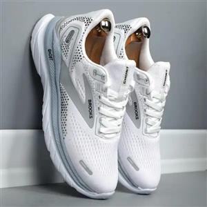 کتونی اسپرت بروکس گوست سفید طوسی کد343