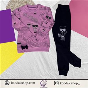 ست  دورس و شلوار دخترانه کارل نگین دار کد 765