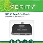 کارت ریدر  USB3 TYPE-C وریتی مدل VERITY TYPE-C -USB-3 CARD READER C103