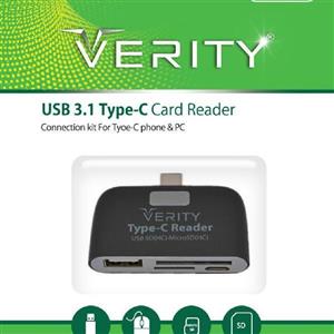 کارت ریدر  USB3 TYPE-C وریتی مدل VERITY TYPE-C -USB-3 CARD READER C103