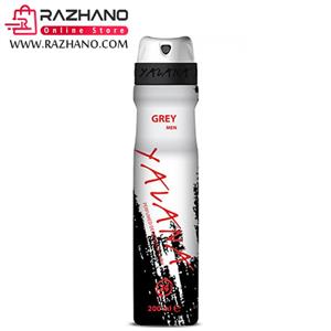 اسپری خوشبو کننده مردانه یالانا مدل Grey- حجم 200 میل Yalana Grey Spray For men