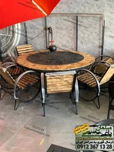 میز آتشدان با چوب ترمه کد888