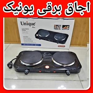 گاز رومیزی برقی دو شعله چدنی یونیک ۲۰۰۰