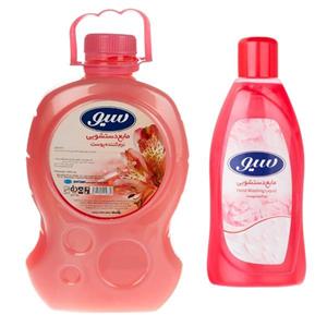 مایع دستشویی سیو مدل P01 حجم 2500 میلی لیتر به همراه مایع دستشویی سیو مدل RX1 حجم 1000 میلی لیتر