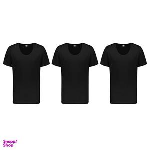 زیرپوش آستین دار مردانه برهان تن پوش مدل 1002-3 رنگ مشکی بسته 3 عددی