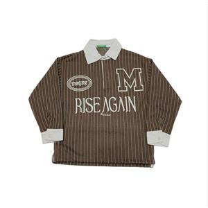 پولوشرت آستین بلند پسرانه گلها مدل خط دار