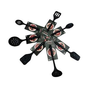 سرویس کفگیر و ملاقه 7 پارچه شنگیا مدل سیلیکونی کهکشانی طرح مینیاتوری