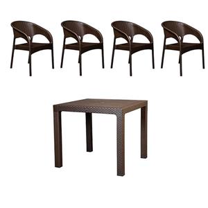 میز و صندلی 4 نفره ناصر پلاستیک کد 992