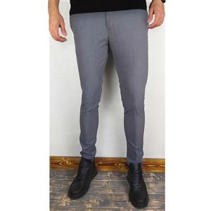 شلوار پارچه ای جذب طوسی مردانه کد 30062