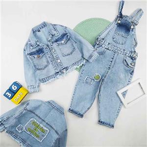 ست کت و بیلر جین دخترانه کد 9803