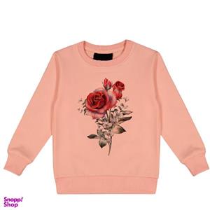 سویشرت دخترانه مدل گل A105 رنگ گلبهی