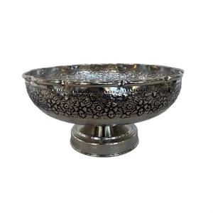 آجیل خوری مسی مدل گل دار