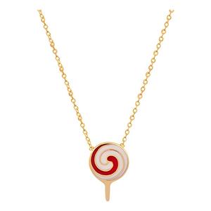 گردنبند طلا 18 عیار دخترانه کیا گالری مدل آبنبات کیدز کد NM402
