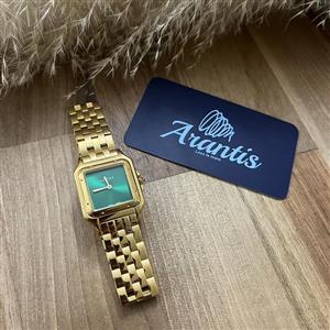 ساعت مچی زنانه کارتیه تونیو صفحه سبز Cartier Tonneau Green Dial