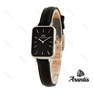 ساعت دنیل ولینگتون زنانه مستطیلی بند چرم سیلور مشکی w-2365