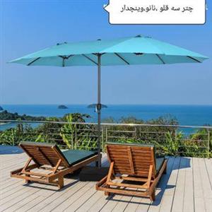 چتر پایه وسط 3 قلو