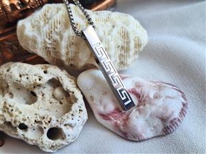 گردنبند استیل  زنانه و مردانه مکعب عشق کد 03