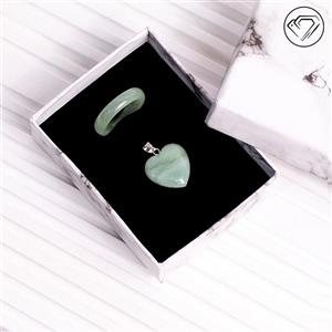 گردن آویز و حلقه اونتورین طبیعی مدل GA-2301