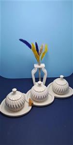 بانکه سنگی زنبق و سینی ژاکلین (4 پارچه)