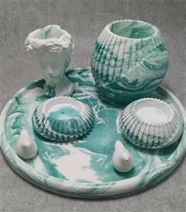 ست دکوری سنگی نسترن (7 پارچه)