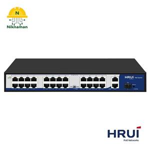 سوئیچ 24 پورت PoE اچ ار یو ای (HRUI) مدل HR900-AF-2421GS-300