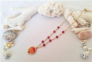 گردنبند زنانه طرح انار (یلدایی)_کد 01