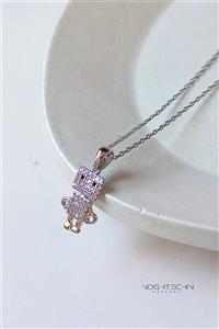 گردنبند زنانه مدل ربات برند فشن کد 358