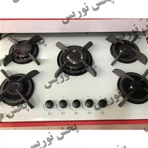 اجاق گاز صفحه ای شیشه ای سفید نوریس مدل GI-142
