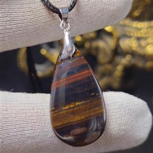 گردن آویز سنگ طبیعی آیرون تایگر معدنی کد 31294